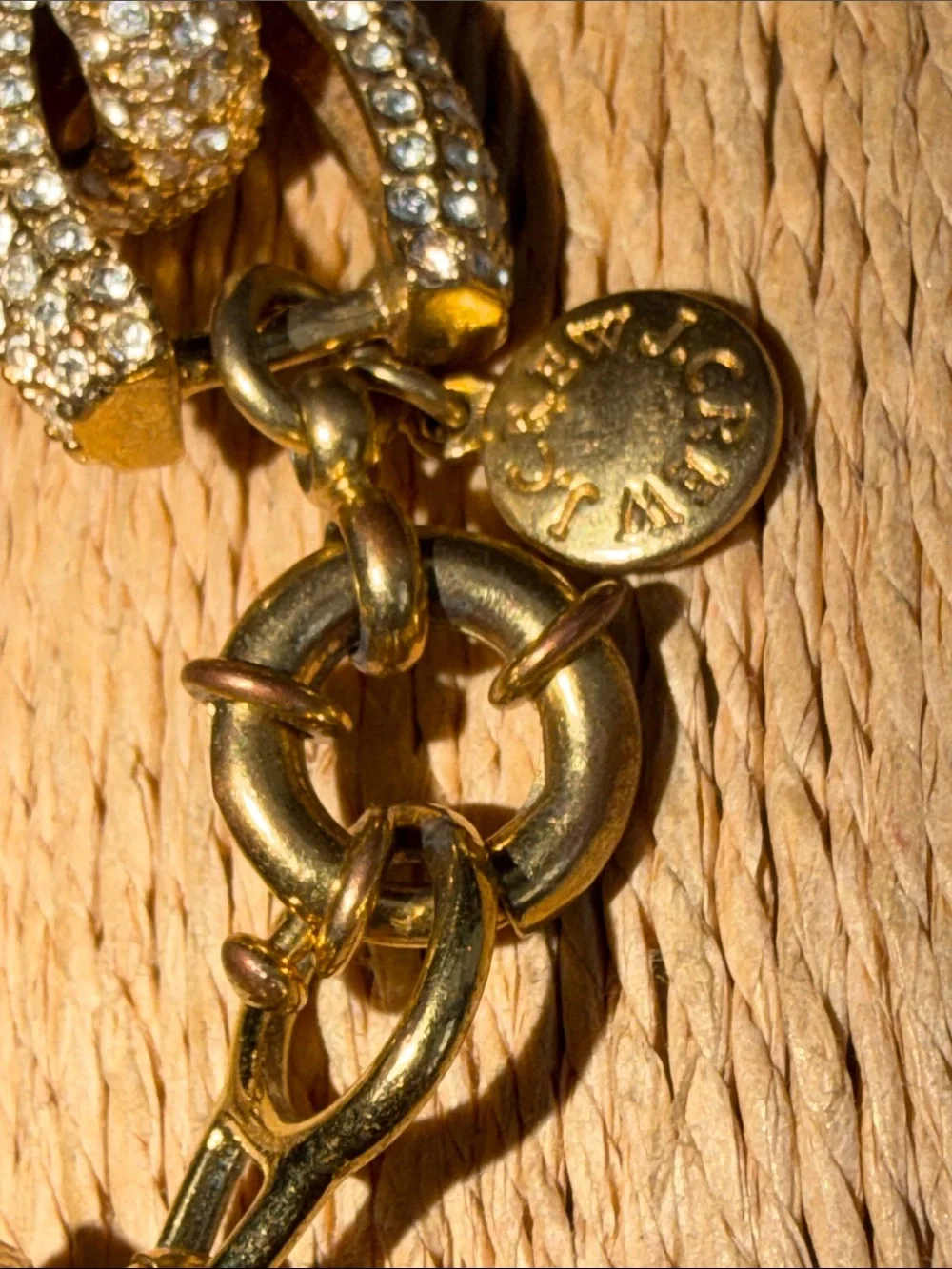 J. Crew Gold Crystal Pavé Link Bracelet